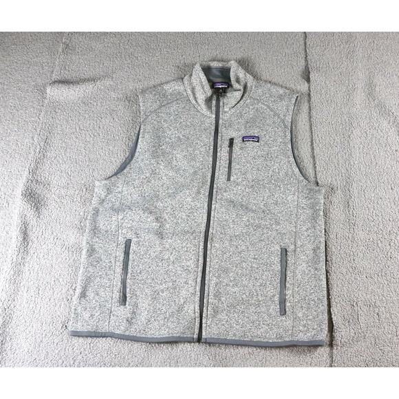 Patagonia Mens XXL Gray Better Sweater Vest Fleece Lined Full Zip - Picture 1 of 6